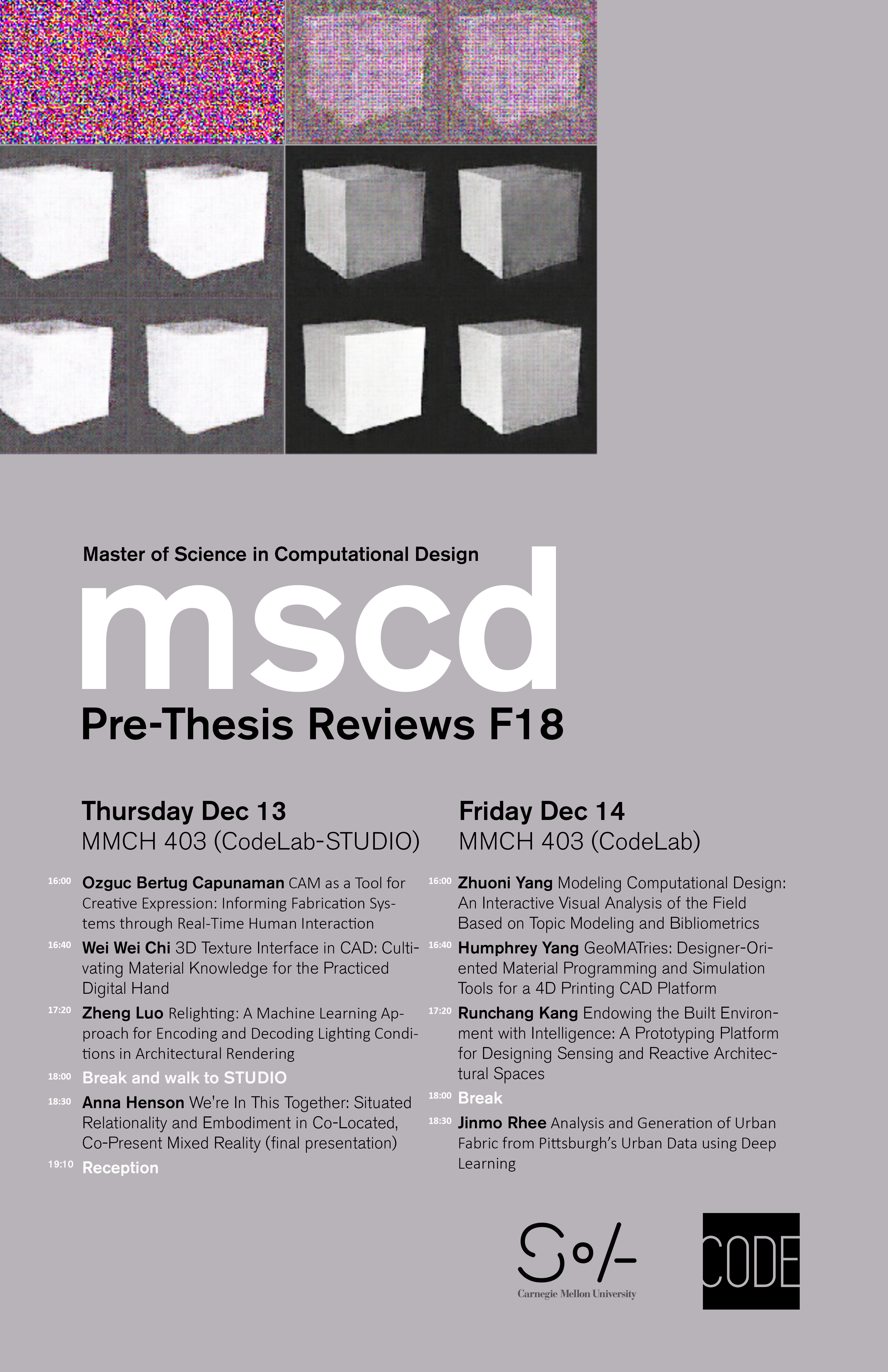 mscd pre-thesis reviews fall 2018 poster